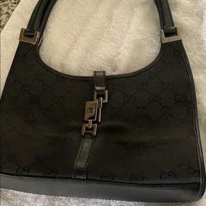 Vintage GUCCI JACKIE O canvas shoulder bag